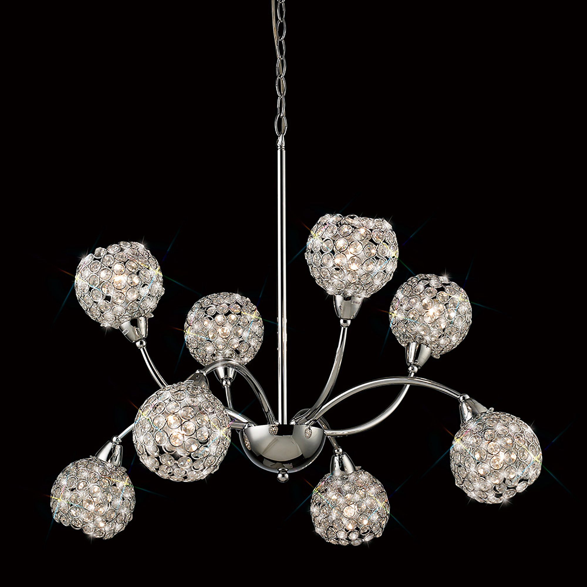 IL70055  Escado Crystal Pendant 8 Light